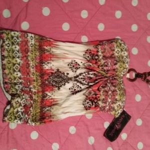 Tie around the neck shirt